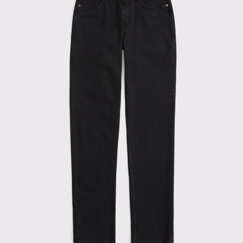 Abercrombie Midrise 90’s  Straight Black Jeans 29P